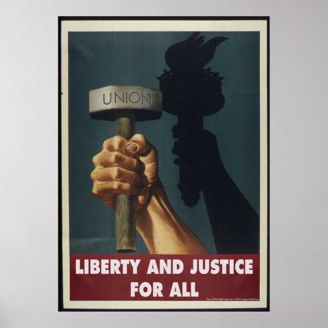 Póster Libertad y justicia para todos - Poster a favor de (Frente)