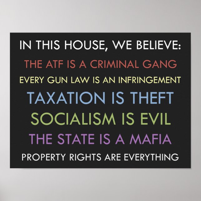 Póster Libertario, creemos Poster (Frente)