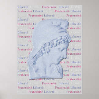 Póster Liberté, Egalité, Fraternité Poster de la Libertad