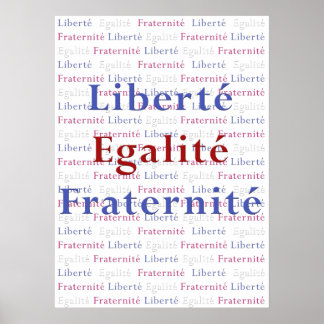 Póster Liberte Egalite Fraternite Poster - Viva La Franci