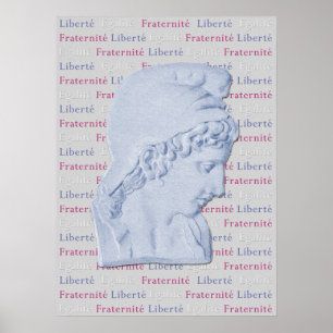 Póster Liberté, Egalité, poster francés de la libertad de
