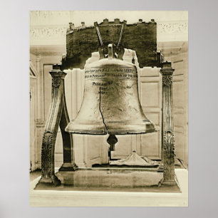 Póster Liberty Bell en la independencia Pasillo 1901