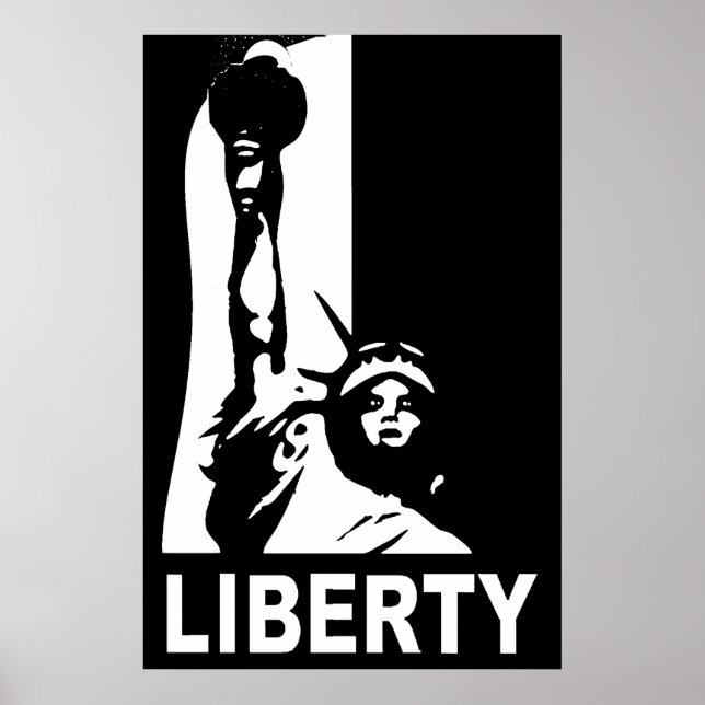 Póster Liberty Bold & Big, Black & White (Frente)