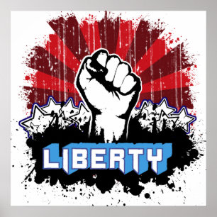 Póster Liberty Fist