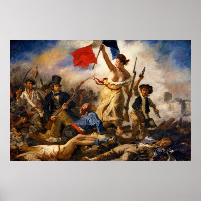 Póster Liberty Leading the People by Eugene Delacroix (Frente)