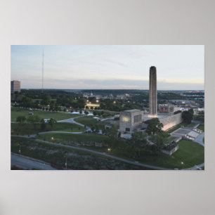 Póster Liberty Memorial y BMA Building, Kansas City, Misu