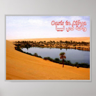 Póster Libia - Oasis