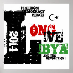 PÓSTER LIBIA VIVA LARGA Y LA REVOLUCIÓN 2014