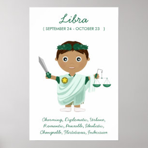Póster Libra - Boy Horoscope Poster
