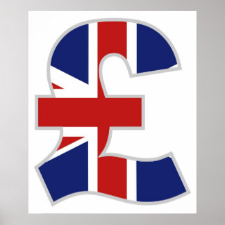 Póster Libra británica