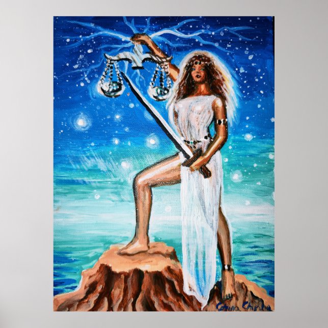 Póster Libra, la diosa de la justicia (Frente)