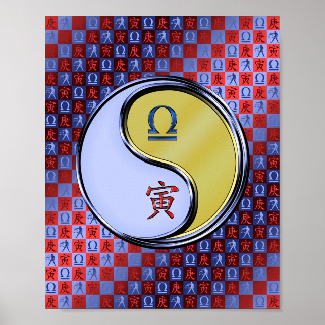 Póster Libra y el tigre Metalizado (Frente)