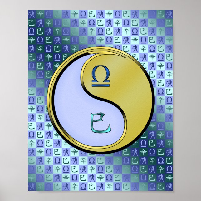 Póster Libra y Metalizado serpiente (Frente)