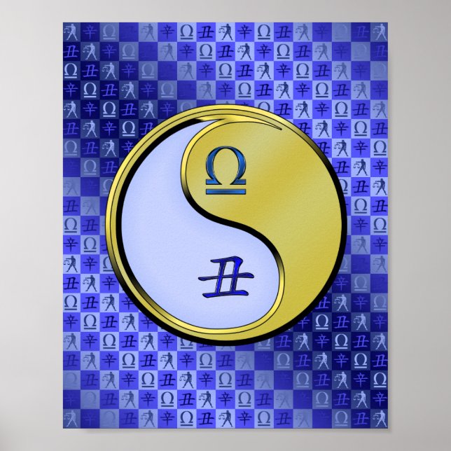 Póster Libra y Ox Metalizado (Frente)