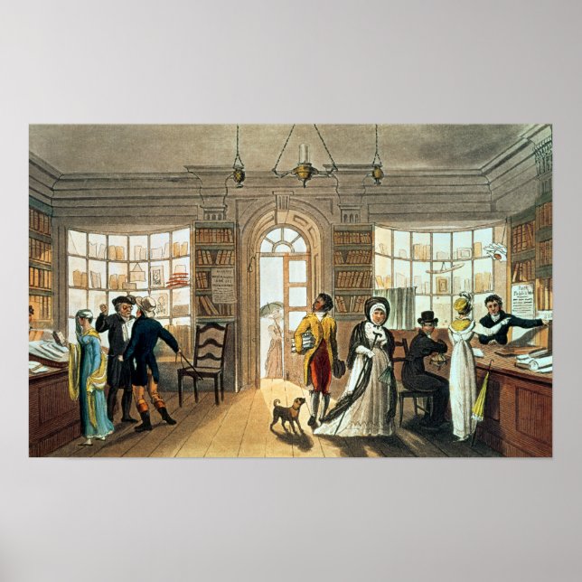Póster Library, from 'Poetical Sketches of (Frente)