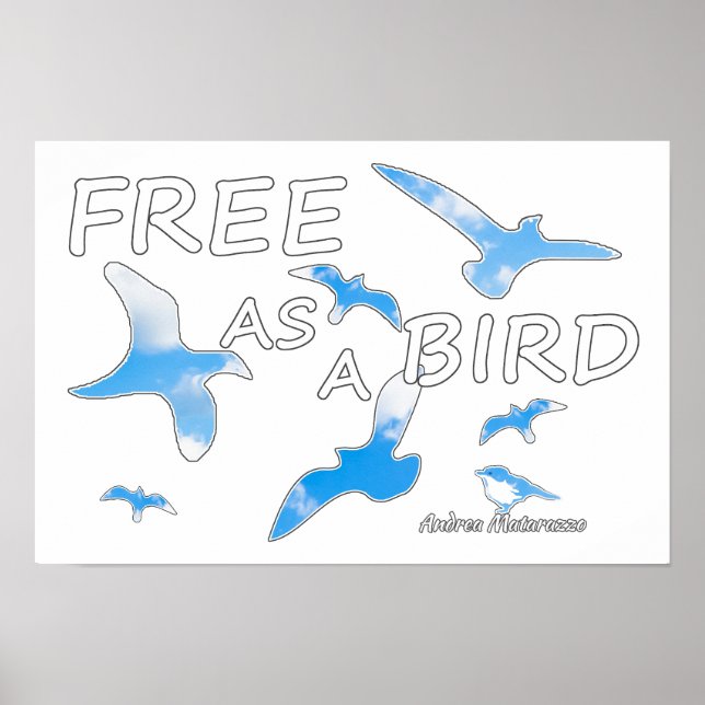 Póster Libre como pájaro 2 (Frente)