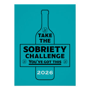 Póster Libre de Alcohol y Sobrio