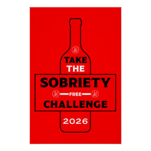 Póster Libre de alcohol y sobrio