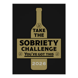 Póster Libre de alcohol y sobrio