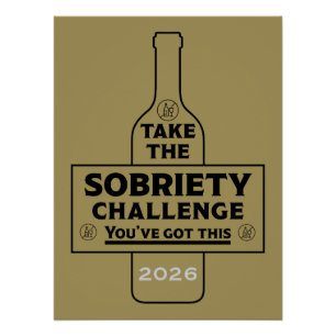 Póster Libre de Alcohol y Sobrio