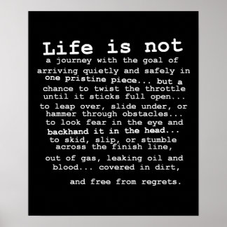 Póster Libre de arrepentimientos Poster de Motocross en b