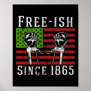 Póster Libre desde 1865 Día del Orgullo Negro