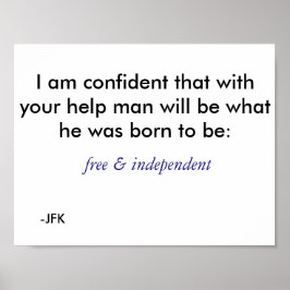 Póster Libre e independiente - azul