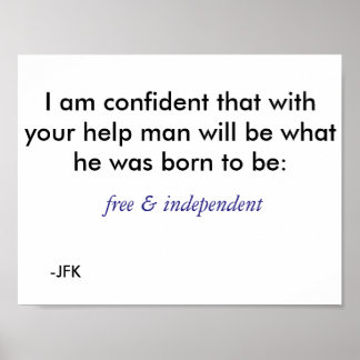 Póster Libre e independiente - azul