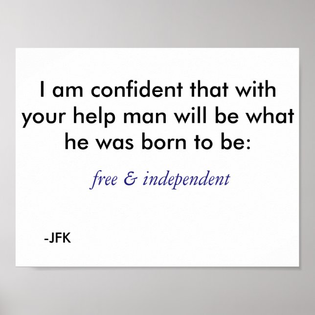 Póster Libre e independiente - azul (Frente)