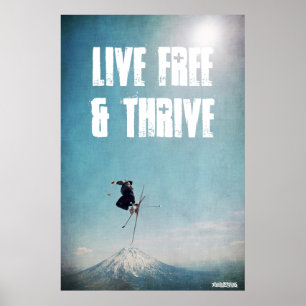 Póster Libres vivos y prosperan poster