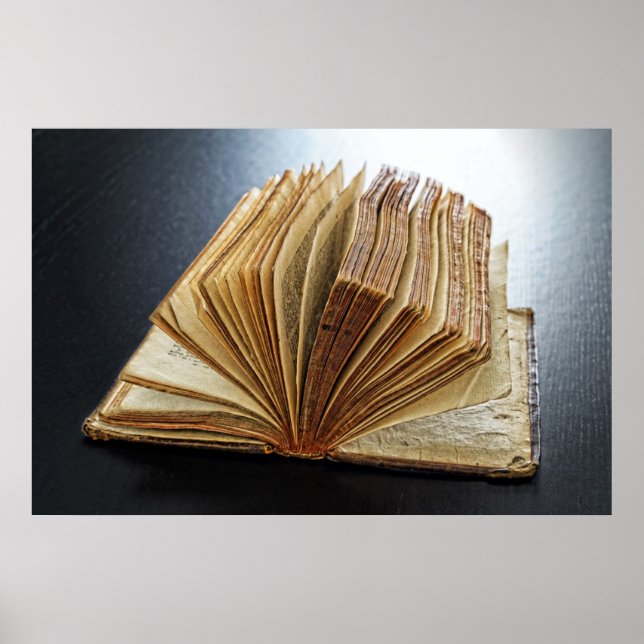 Póster Libro antiguo con iluminación trasera (Frente)