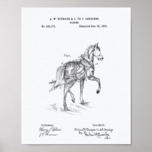 Póster Libro Blanco Patent Art 1885