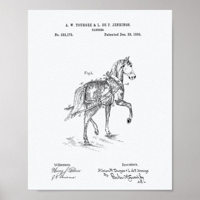 Póster Libro Blanco Patent Art 1885 (Frente)