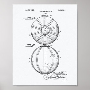 Póster Libro Blanco Patente de Patent Art de Water Polo B