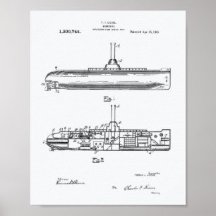 Póster Libro Blanco Patentes del Submarino 1919