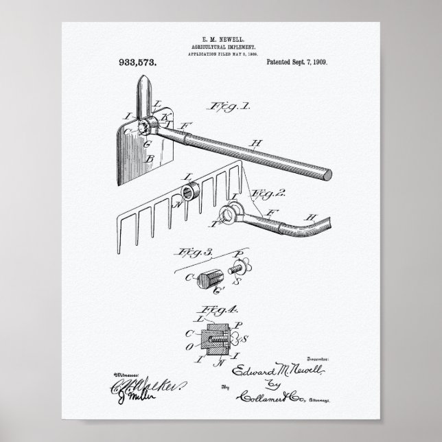 Póster Libro Blanco sobre la aplicación agrícola de 1909 (Frente)