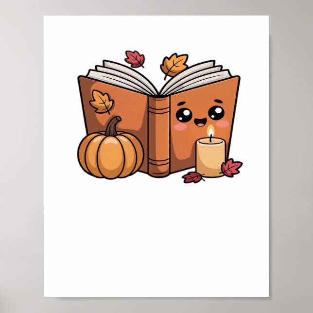 Póster libro de acción de gracias kawaii 'T-Shirt sobredi (Frente)