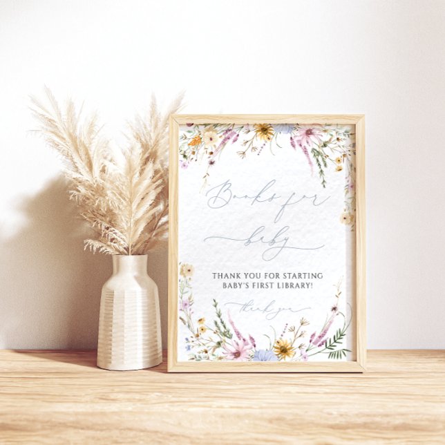 Póster Libro de Baby Shower Cute Wildflowers para bebé (Subido por el creador)