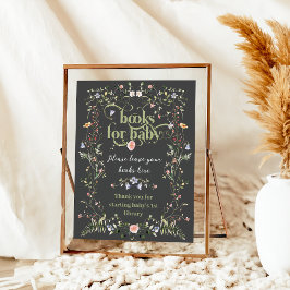 Póster Libro de Baby Shower Wildflower Modern Floral