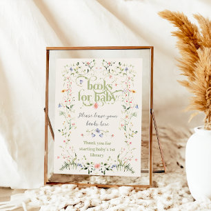 Póster Libro de Baby Shower Wildflower Modern Floral