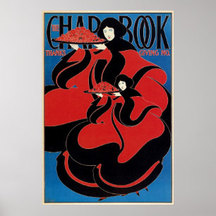 Póster Libro de bolsillo Vintage Art Nouveau de Acción de