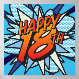 Póster Libro de Cómic FELIZ 18°