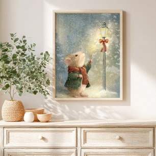 Póster Libro de cuentos de invierno caprichoso para niños