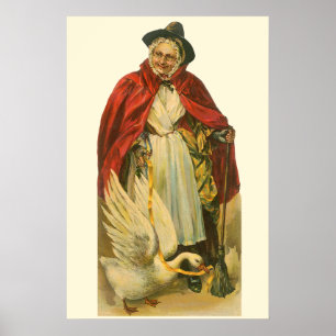 Póster Libro de cuentos vintage victoriano de Mother Goos