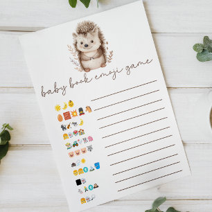 Póster Libro de Emoji de Erizo Pequeño y Adorable Juego d