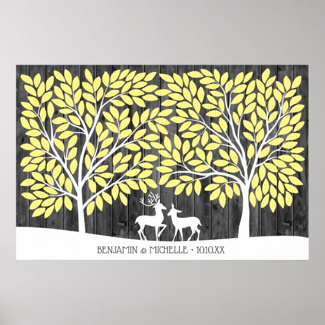 Póster Libro de firmas alternativo de ciervo - 250 firmas (Frente)