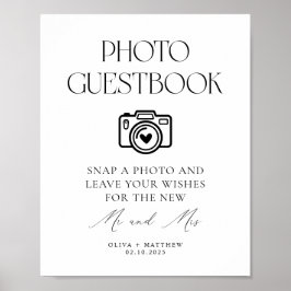 Póster Libro de Firmas con Fotos de Boda