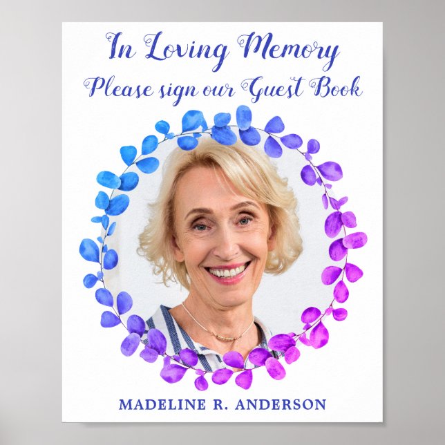 Póster Libro de firmas conmemorativo de fotografía botáni (Frente)