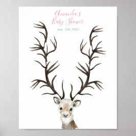 Póster Libro de firmas de árbol de huellas dactilares de