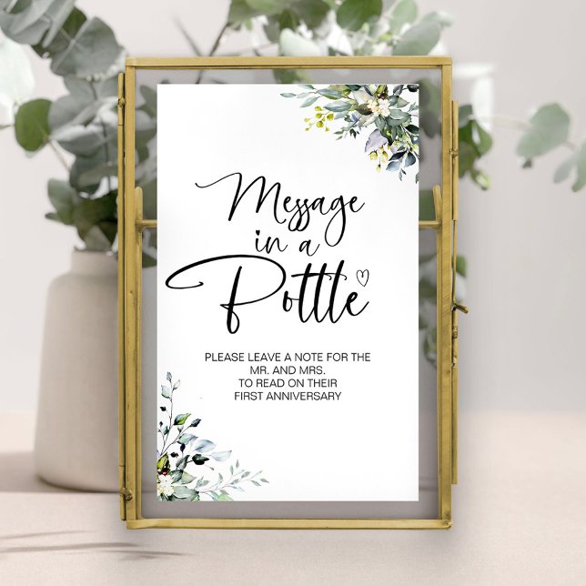 Póster Libro de firmas de boda Mensaje en una botella (Subido por el creador)